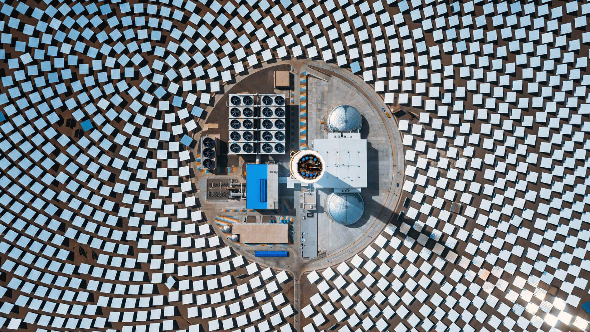 Drone Point View of Solar and Thermal Panels